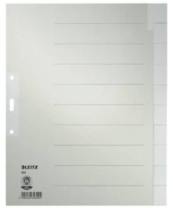 1221 Register – Tauenpapier, blanko, A4 Überbreite, 10 Blatt, grau