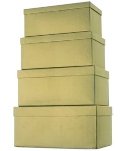 Geschenkkarton One Colour – 4 tlg., hoch, gold