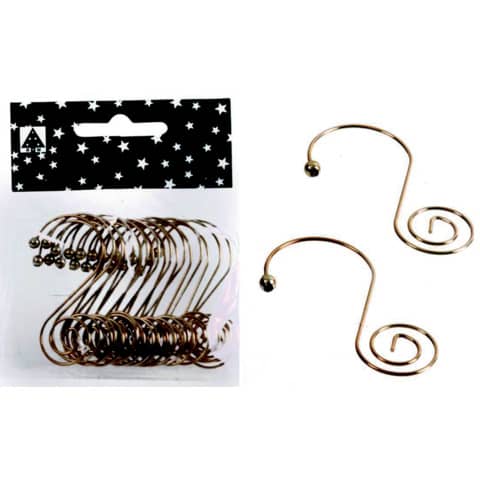 Weihnachtsschmuck Aufhänger – 20 Stück, 5 cm, Metall, gold