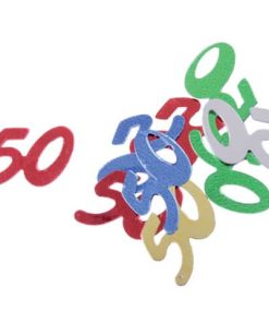 Konfetti Zahl 50 – 10 g, ca. 15 mm, bunt
