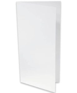 Briefkarte Paperado – DL, 250 g/qm, doppelt, hoch, marble white metallic