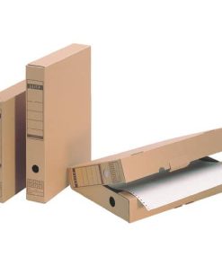 6084 Archiv-Schachtel, A4, mit Verschlusslasche, naturbraun