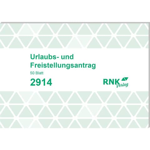 Urlaubs- und Freistellungsantrag – Block, 50 Blatt, DIN A6 quer
