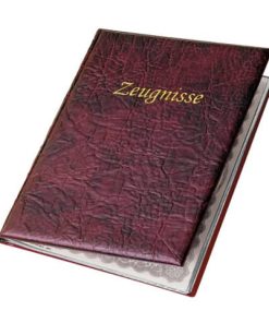 Zeugnismappe – rot, A4, Weichfolie, 10 Hüllen