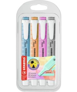 Textmarker swing® cool Pastel – Etui mit 4 Stiften, sortiert