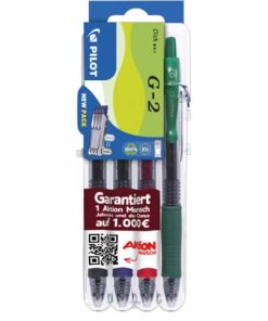 Gelschreiber G2-7 – 0,4 mm, 4er Eco-Set, sortiert