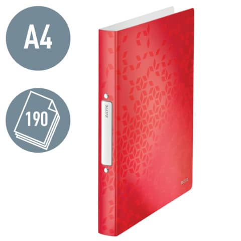 4257 Ringbuch WOW – A4, PP, 2 Ringe, 25 mm, rot