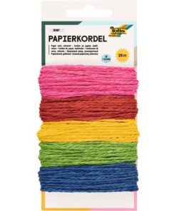 Papier-Kordel „Bunt“ – 5x 5m, sortiert