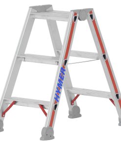 Hymer Stufenstehleiter beidseitig 4024 2×3 Stufen