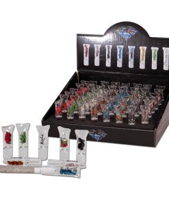 Black Leaf Glastips mit Strass