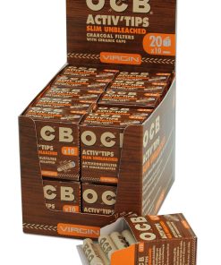 ‚OCB‘ Activ’Tips Slim ungebleicht Aktivkohlefilter