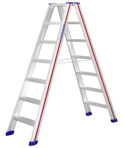 Hymer Stufenstehleiter 6024 2×7 Stufen beidseitg