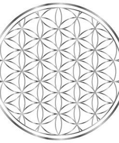 Blume des Lebens Sticker Silber