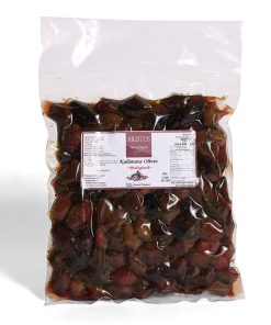 <strong>Bio-Kalamata Oliven mit Oregano </strong> & Olivenöl dezent bitter 500 g vakuumiert