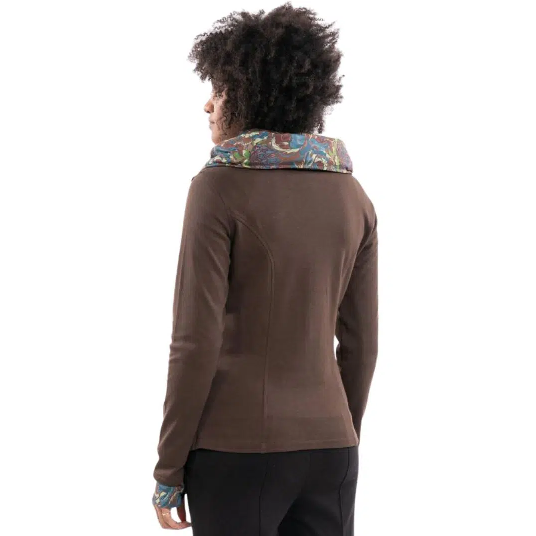 Jacke „Jessy“ choco, Bio GOTS Interlock – Bild 2