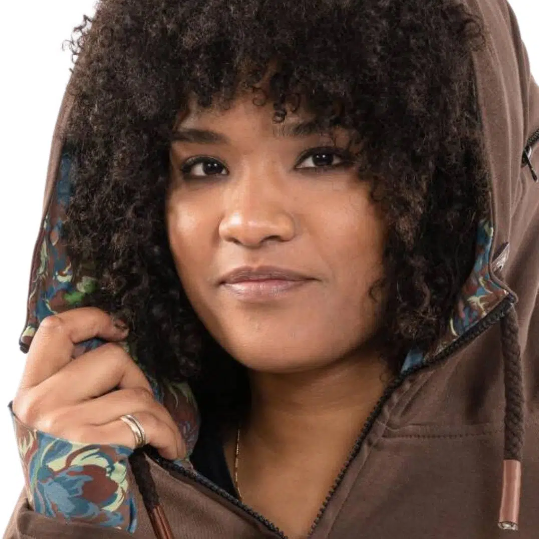 Jacke „Jessy“ choco, Bio GOTS Interlock – Bild 3