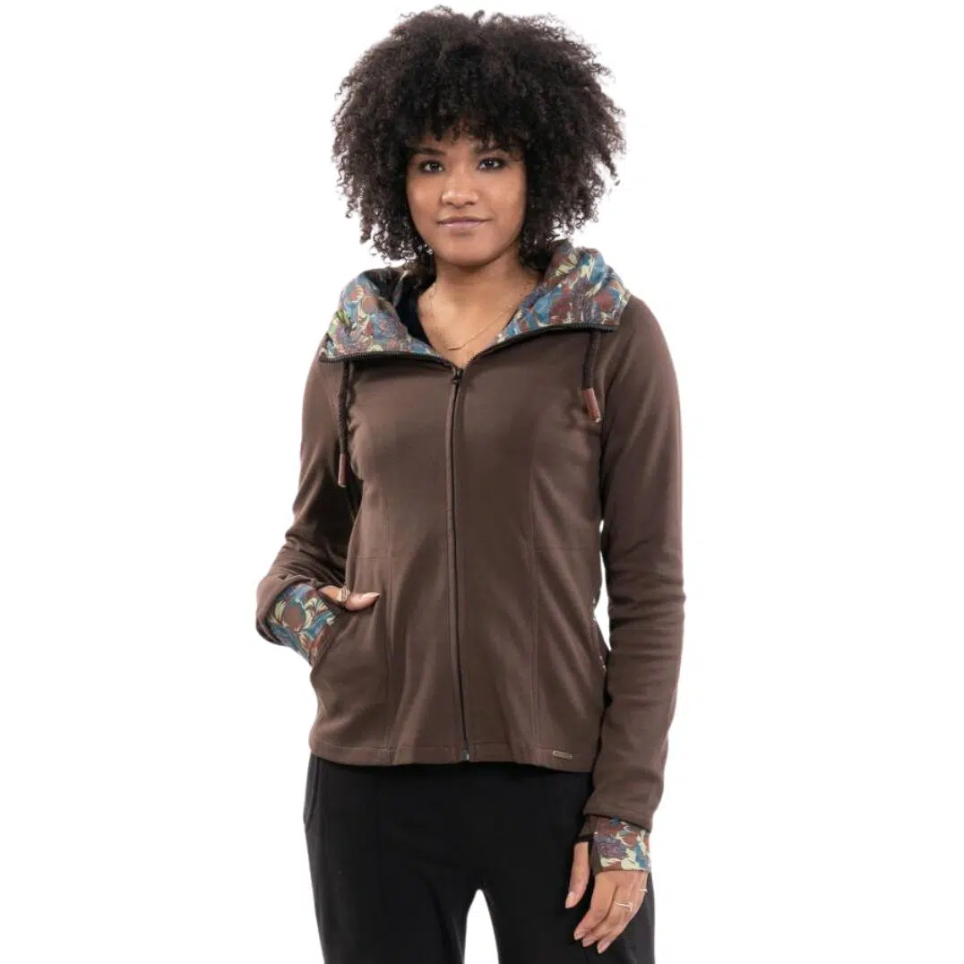Jacke „Jessy“ choco, Bio GOTS Interlock