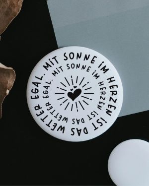 Magnet Mit Sonne im Herzen ist das Wetter egal