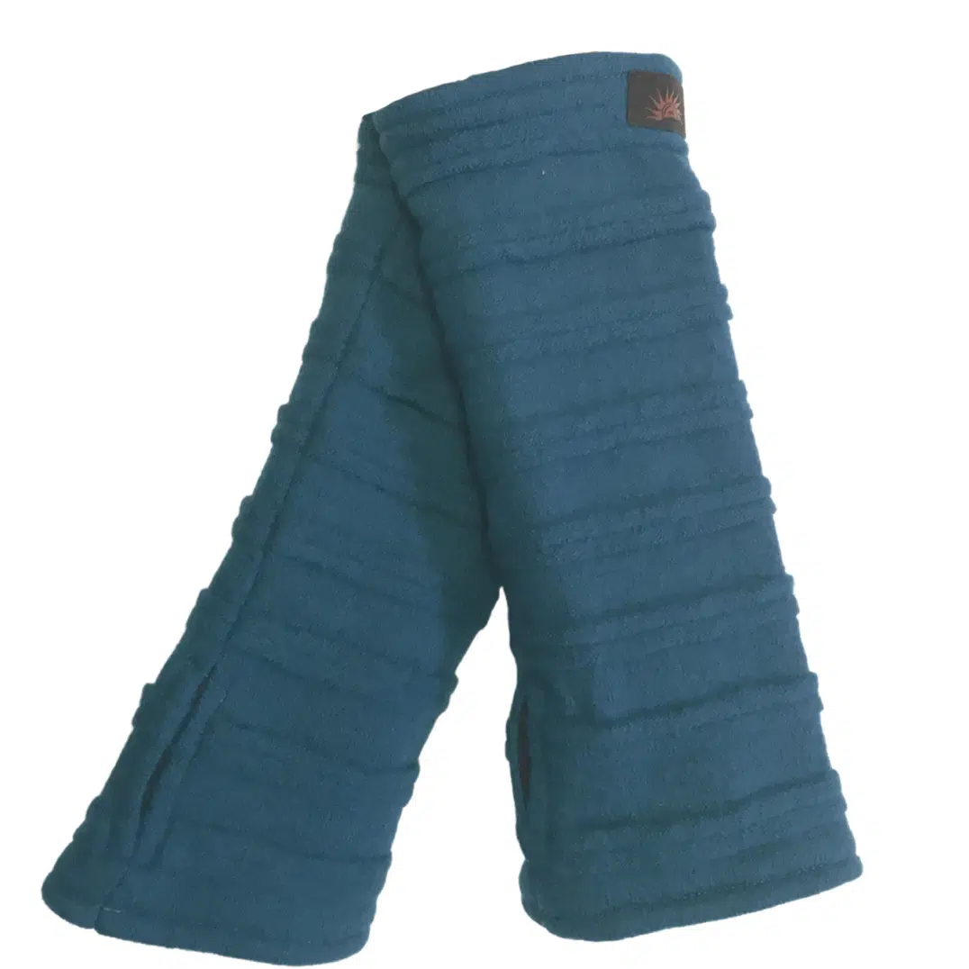 Merinostulpen „Unisex“ Petrol mit Daumenloch – Bild 2