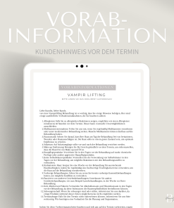 Vorabinformationen für die Vampirlifting Behandlung