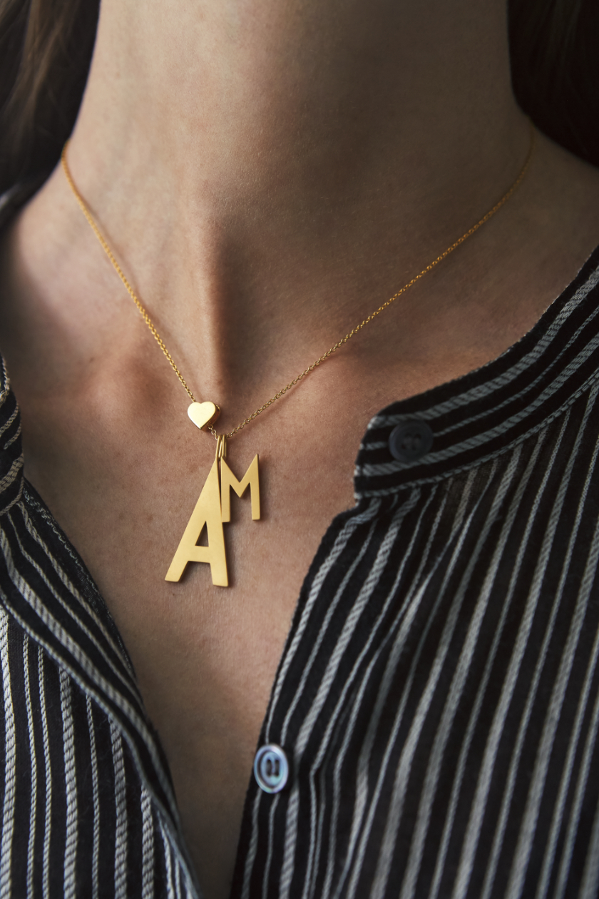 DESIGN LETTERS Anhänger Buchstabe groß gold Z – Bild 3