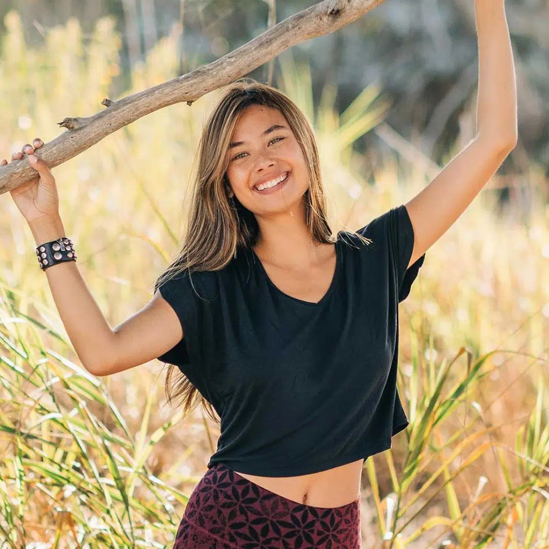 Shirt „Deva“ Black plain, Hanf