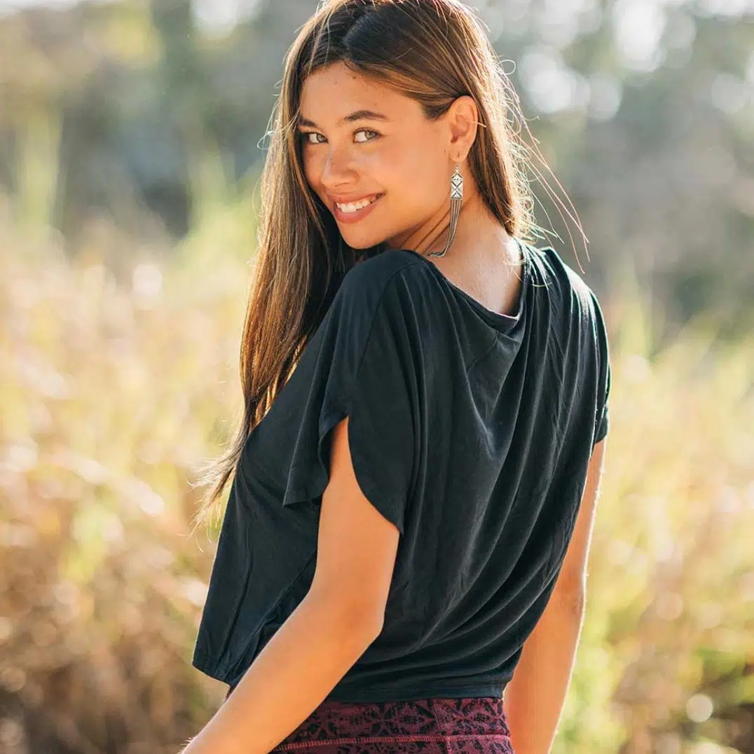 Shirt „Deva“ Black plain, Hanf – Bild 2