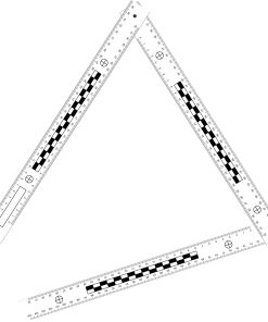 Winkel-Lineale, faltbar, z.T. doppelseitig, verschiedene Schenkellängen