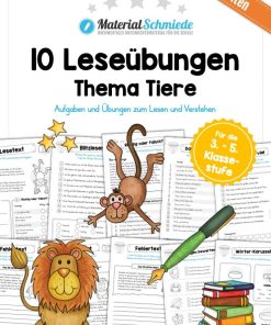 10 Leseübungen: Thema Tiere (Lesen & Verstehen) [Digital]