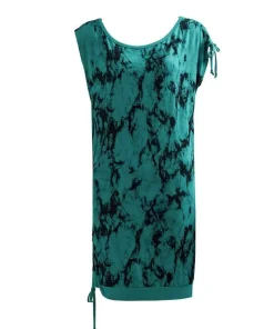 Kleid „Mimosa Dress“ Turquoise Tie-Dye, Hanf