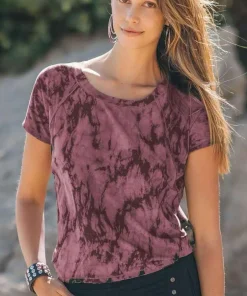 Shirt „Peyote Tee“ Dusty Rose Tie-Dye, Hanf